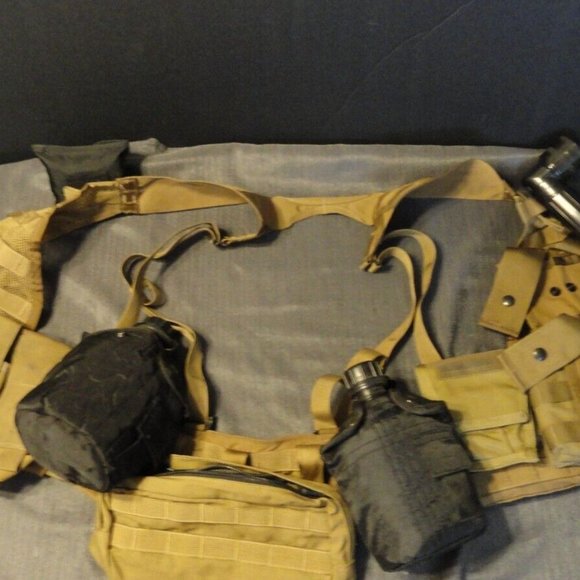 USMC MARINE CORP FIGHTING LOAD CARRIER FLC TACTICAL VEST MOLLE POUCHES SV 1907 - Picture 5 of 15